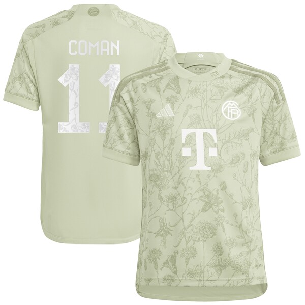 Kingsley Coman Bayern Munich adidas Youth 2023/24 Oktoberfest Replica Player Jersey - Green/White