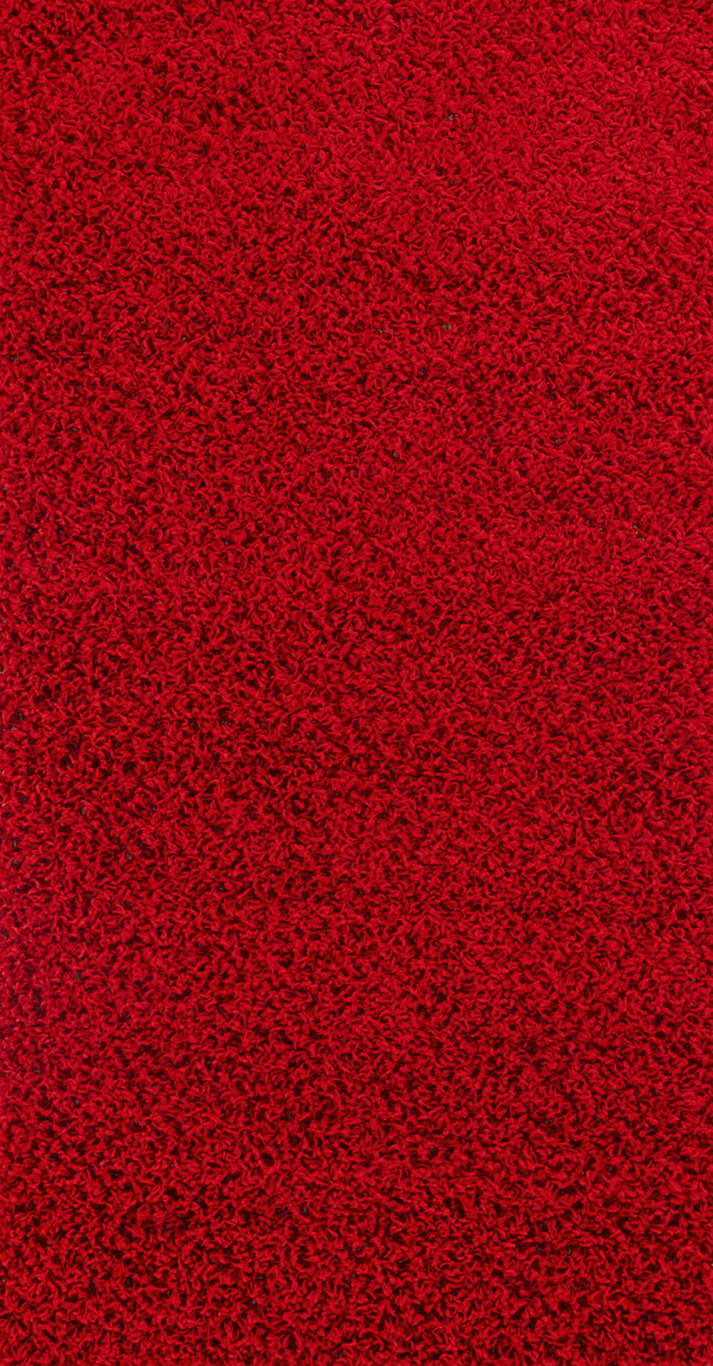 LILLY - Tapis de Couloir Shaggy Uni Chic Rouge 80x150