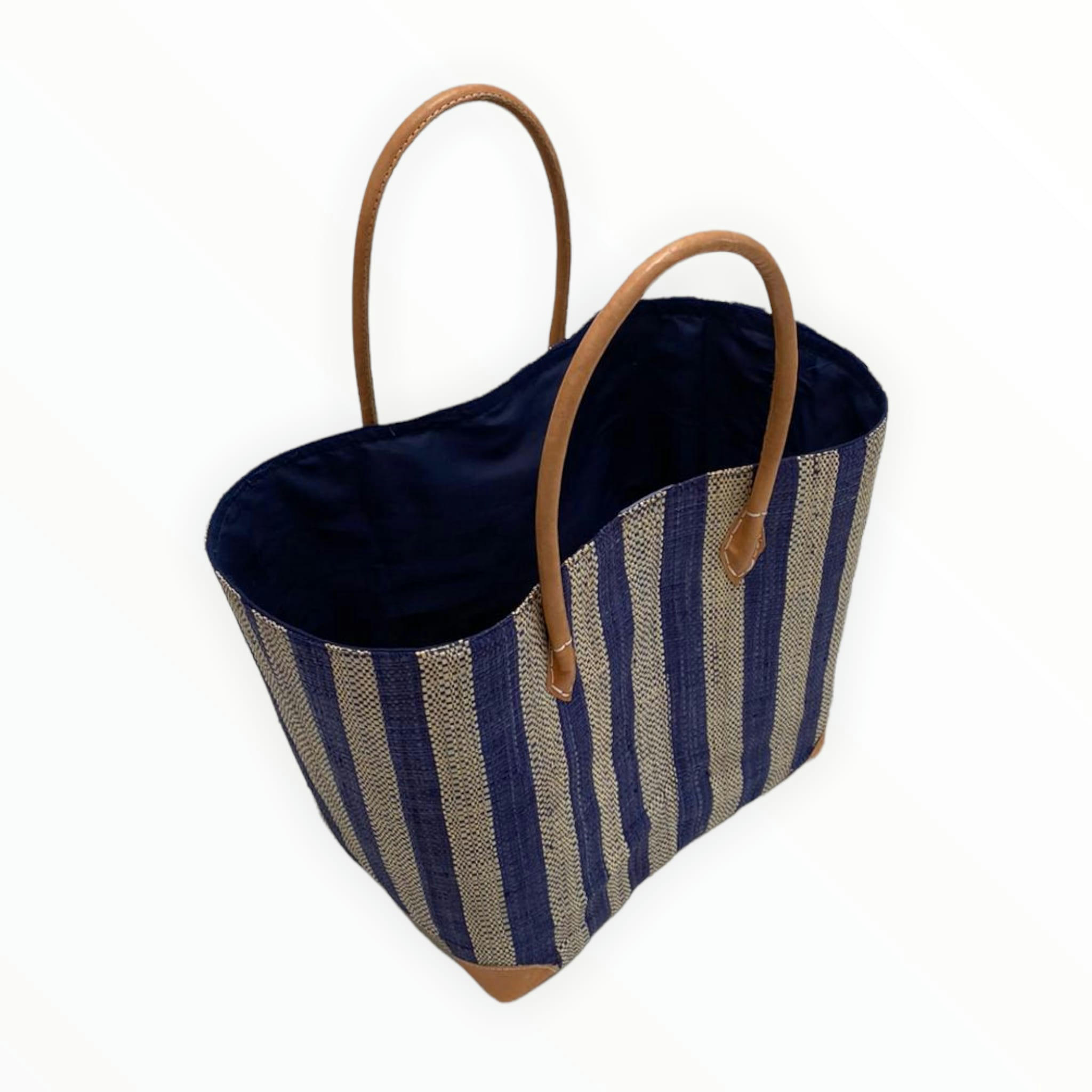 MITSIO - Panier rabane Mitsio marine 32x40x20cm