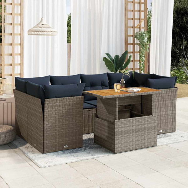 Zestaw Mebli Ogrodowych Stół Rattan Poduszki Do Ogrodu Na Taras Do Ogrodu