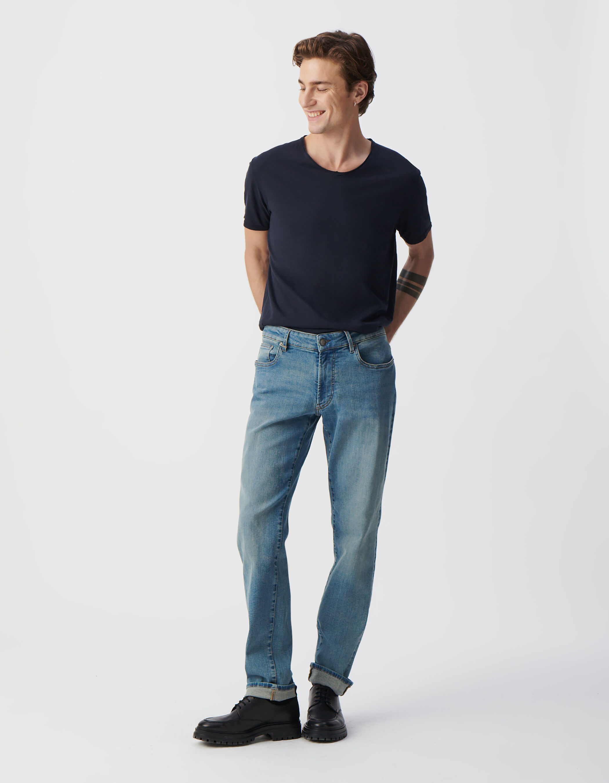 T-shirt L'Essentiel blanc col V Homme