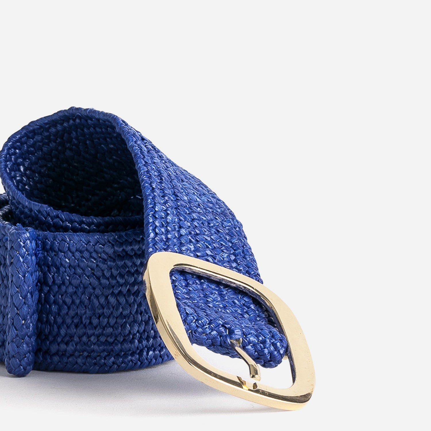 Ceinture bleue tressée
