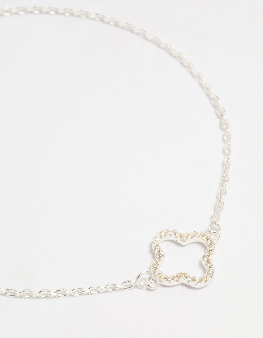 Sterling Silver Cubic Zirconia Flower Bracelet