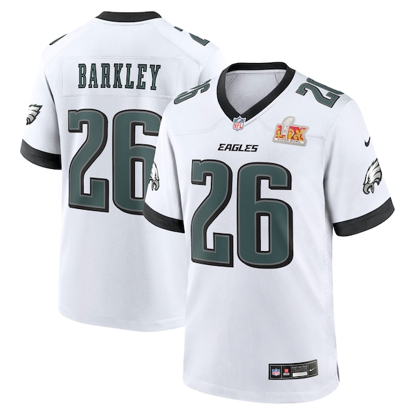 Saquon Barkley Philadelphia Eagles Nike Super Bowl LIX Game Player Jersey - White