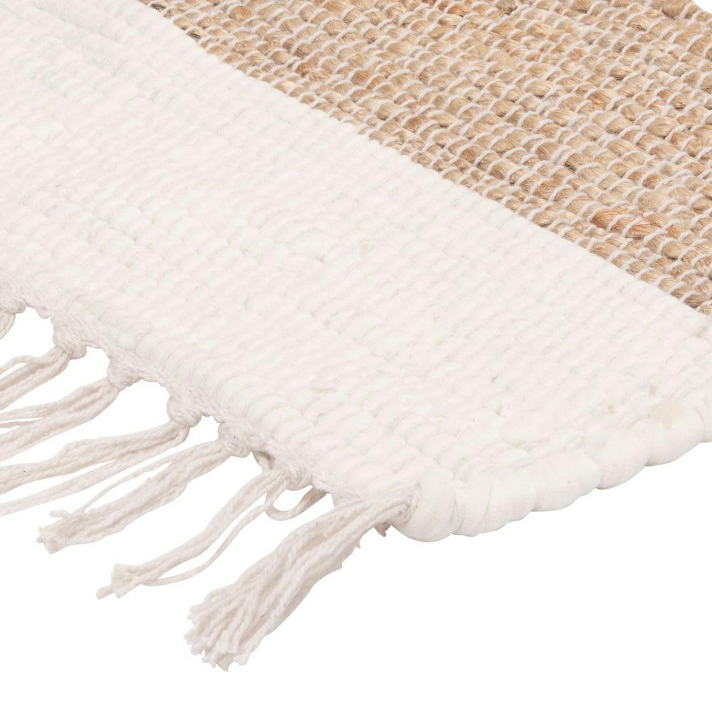 GONDO - Tapis blanc et beige 90x150