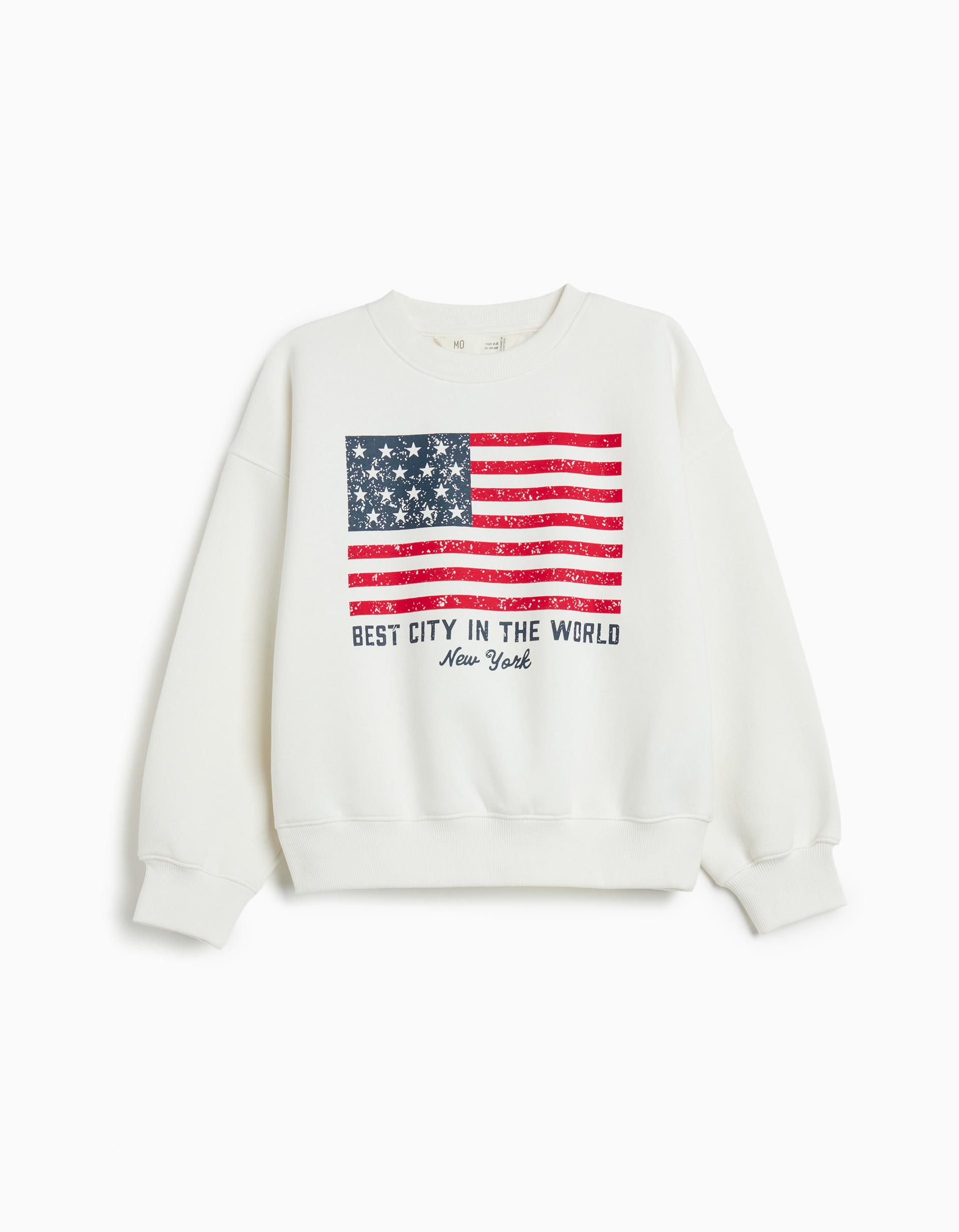 Sweatshirt de Felpa, Menina, Branco
