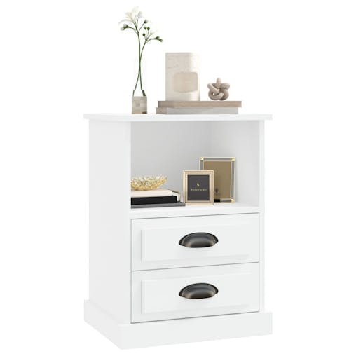 NNEVL Bedside Cabinets 2 pcs White 43x36x60 cm