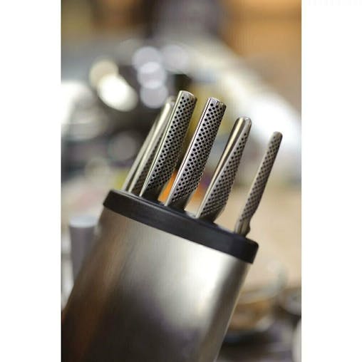 New Global Knives Synergy 7Pc Knife Block Set Stainless Steel Japanese