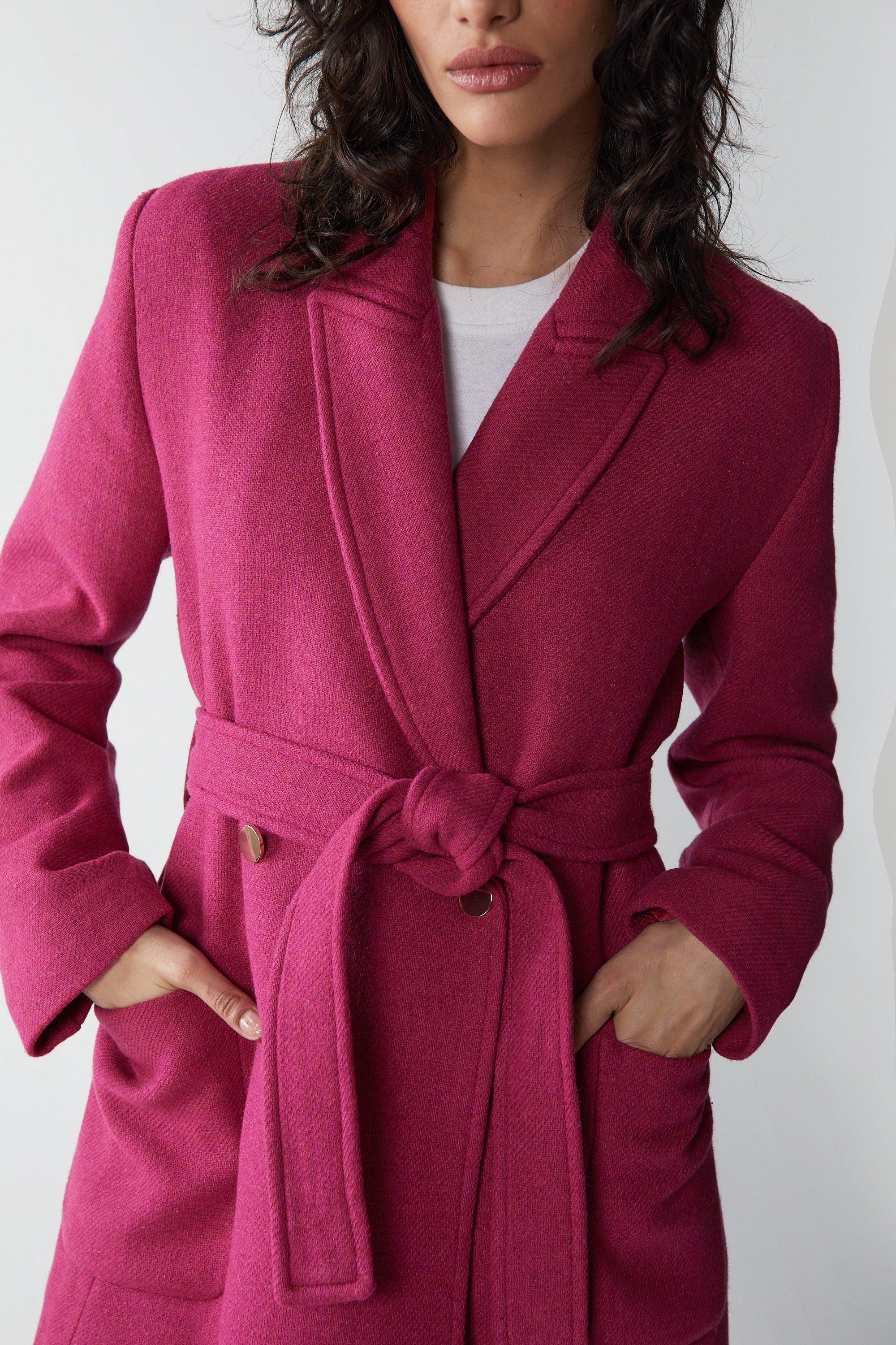 Warehouse Premium Wool Look Tailored Coat