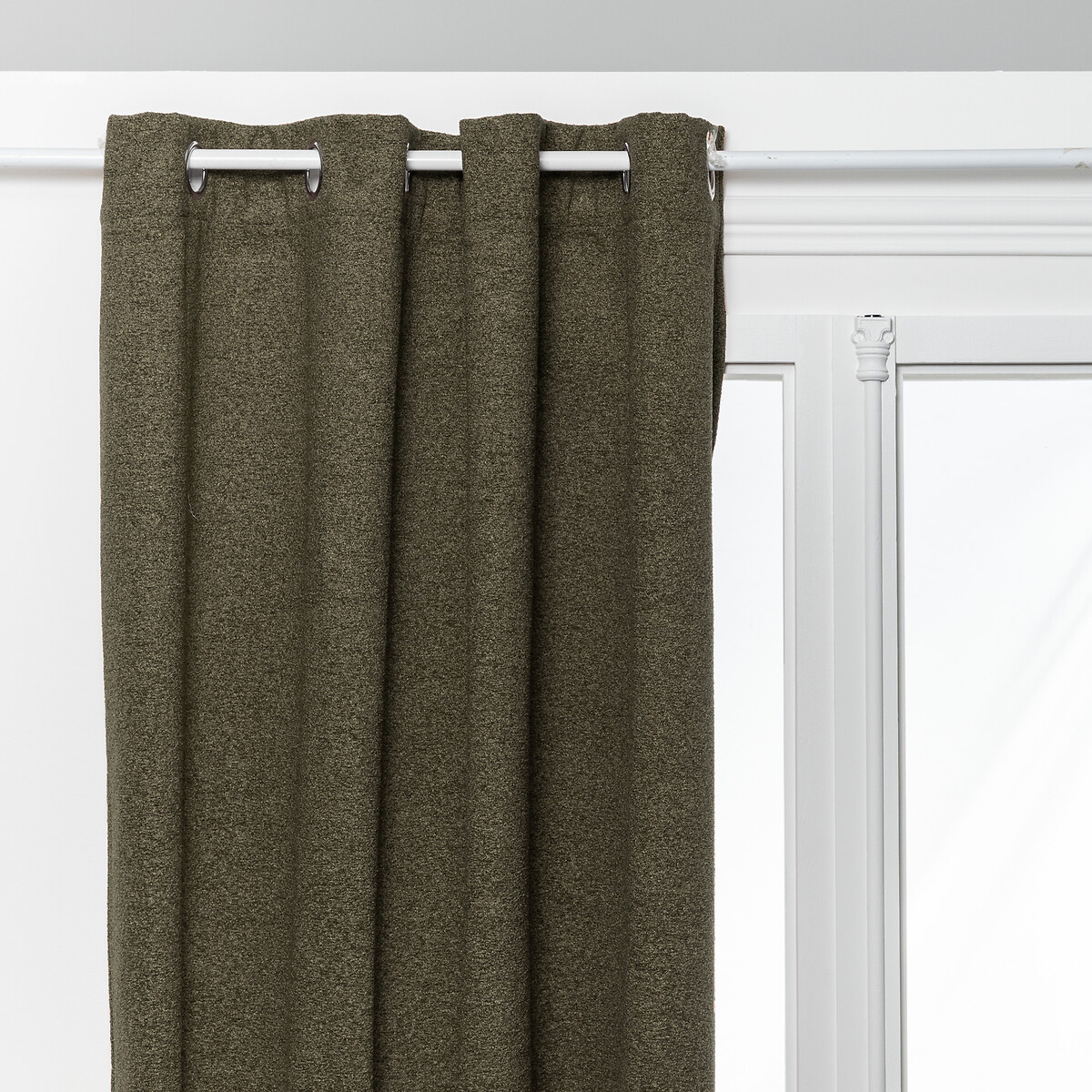 Cortina AUTOMNE bouclette verde caqui isolante 140x260cm