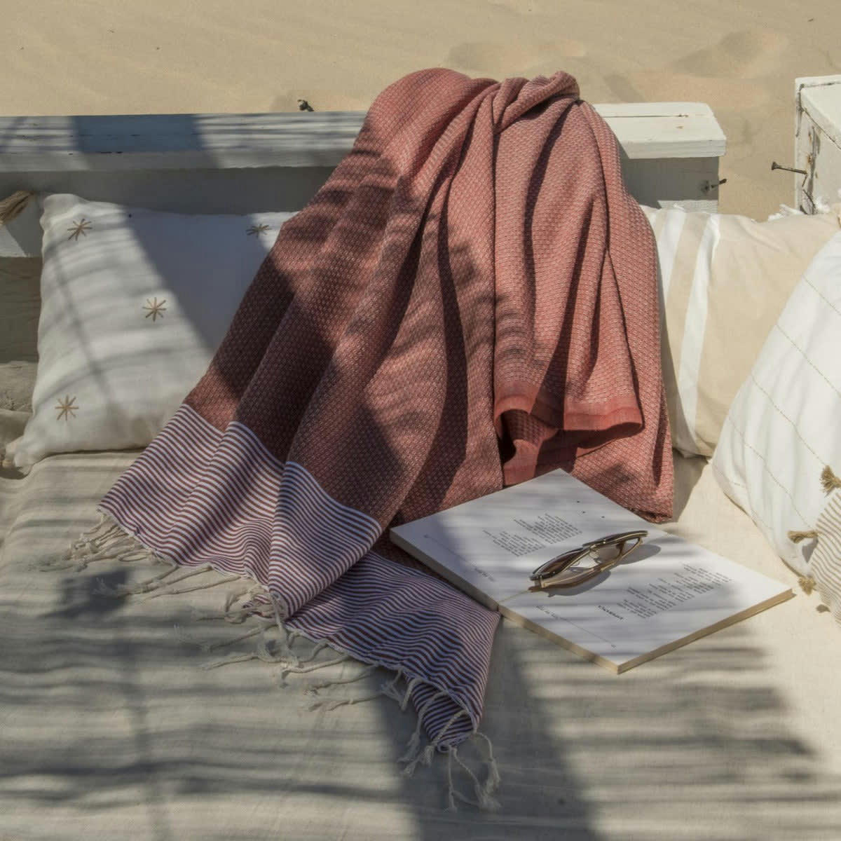IBIZA - Fouta coton  100x200 terracotta