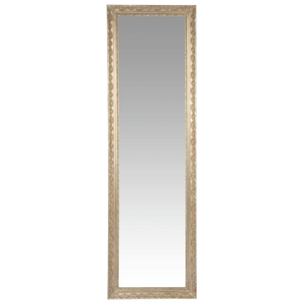VALENTINE - Grand miroir sur pied rectangulaire à moulures irisées 50x170