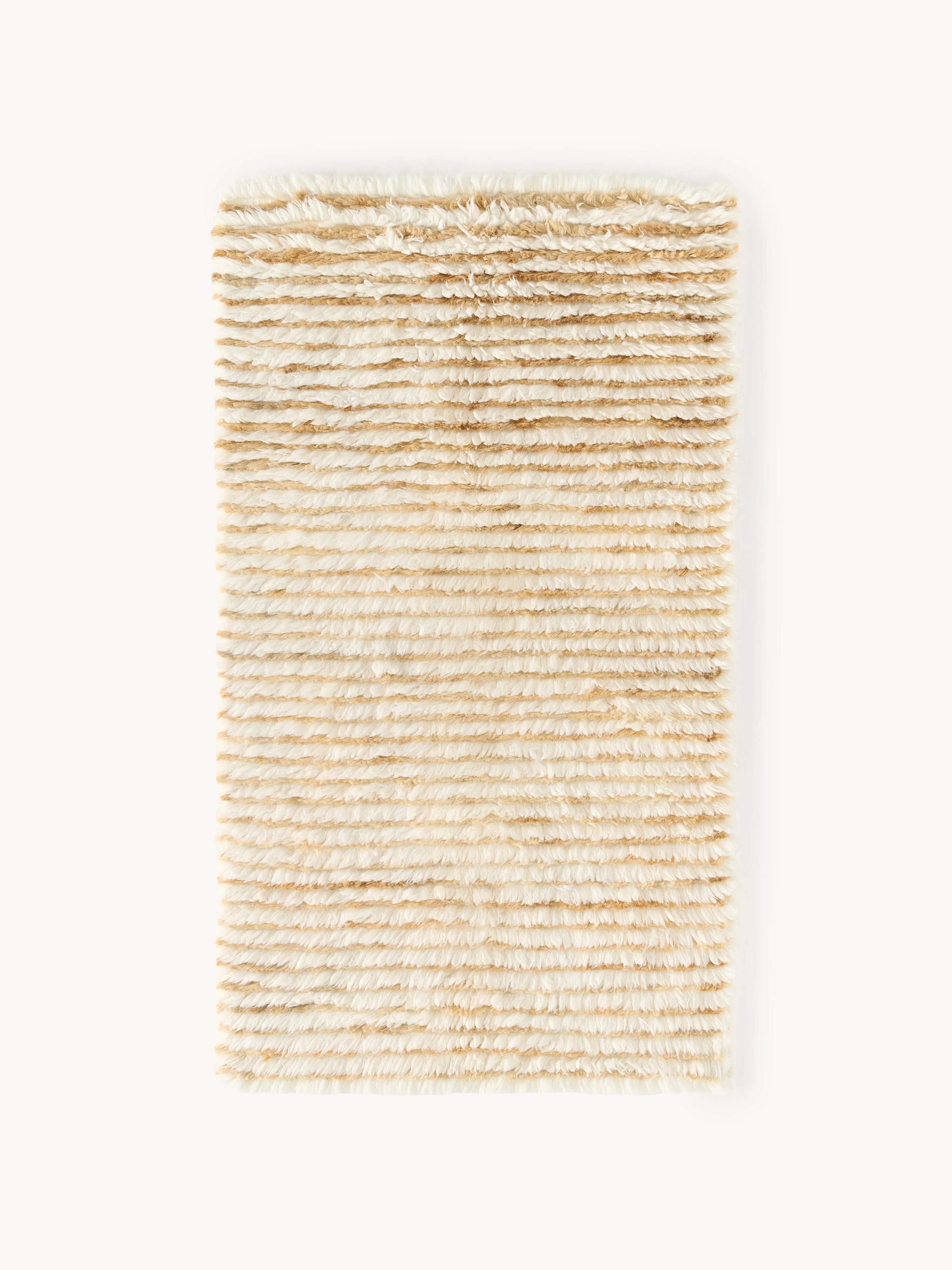 Handgetufteter Hochflor-Wollteppich Jamal