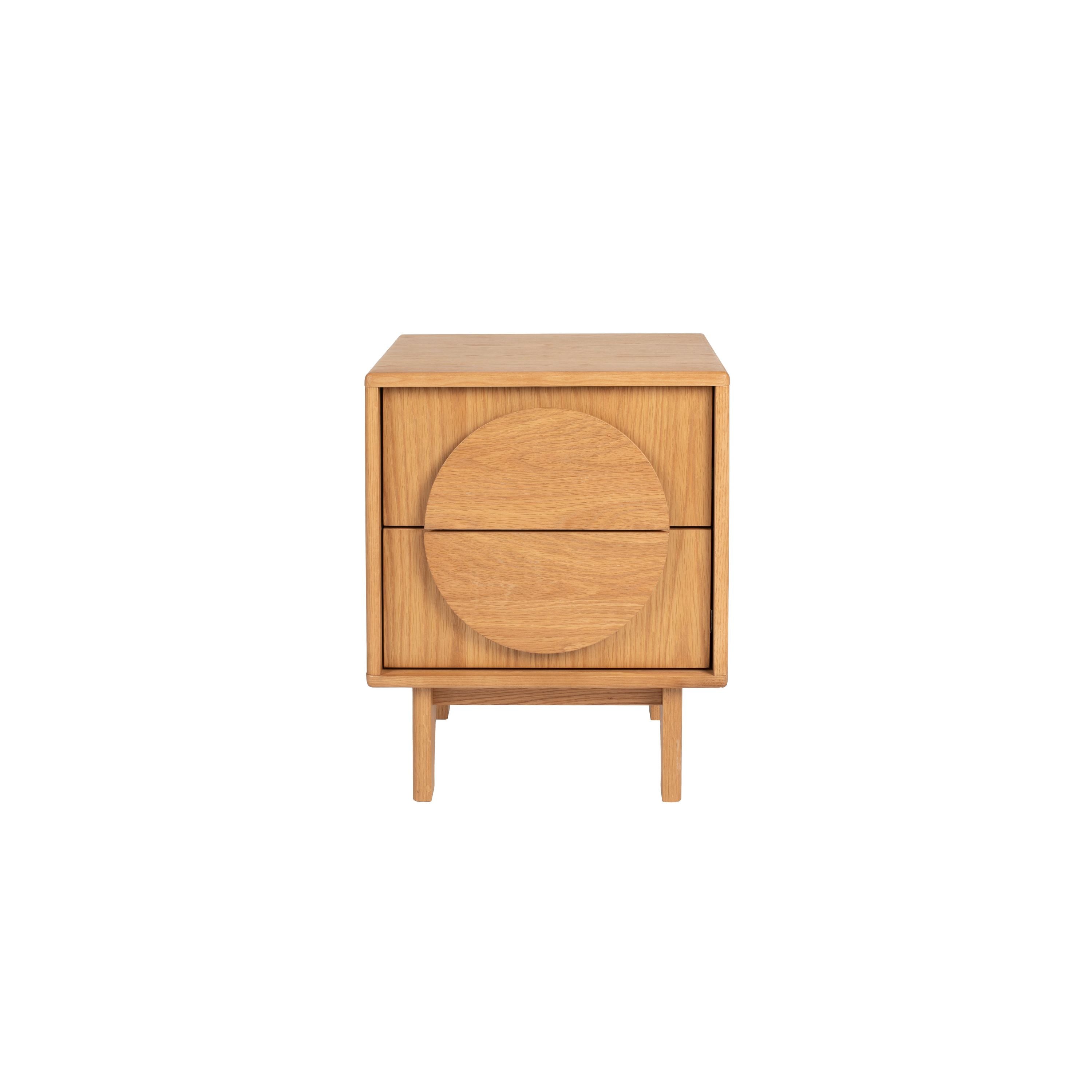 Zuiver Groove Bijzettafel/ Nachtkastje Eikenhout - Beige