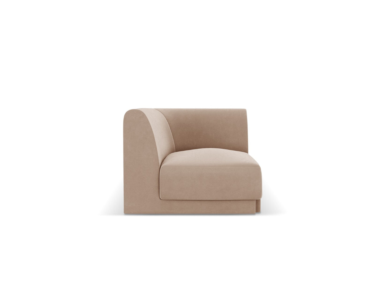 Micadoni Hoekmodule Miley flueel cappuccino - 90x90x70cm