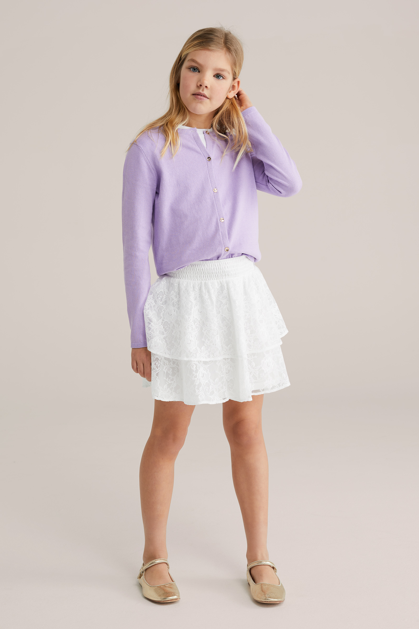 Meisjes gebreide vest