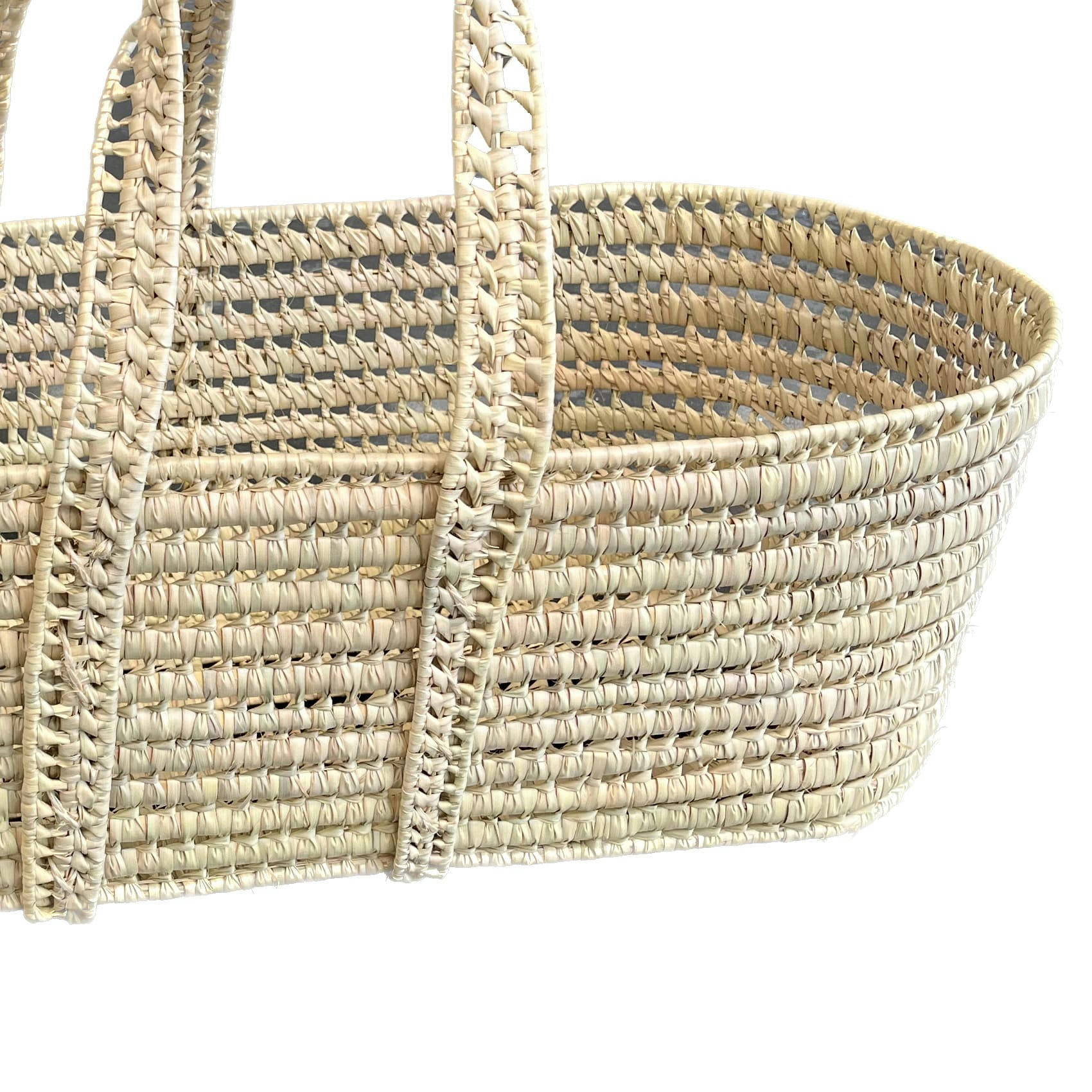 - Couffin osier pour bébé naturel 85x38x28 cm