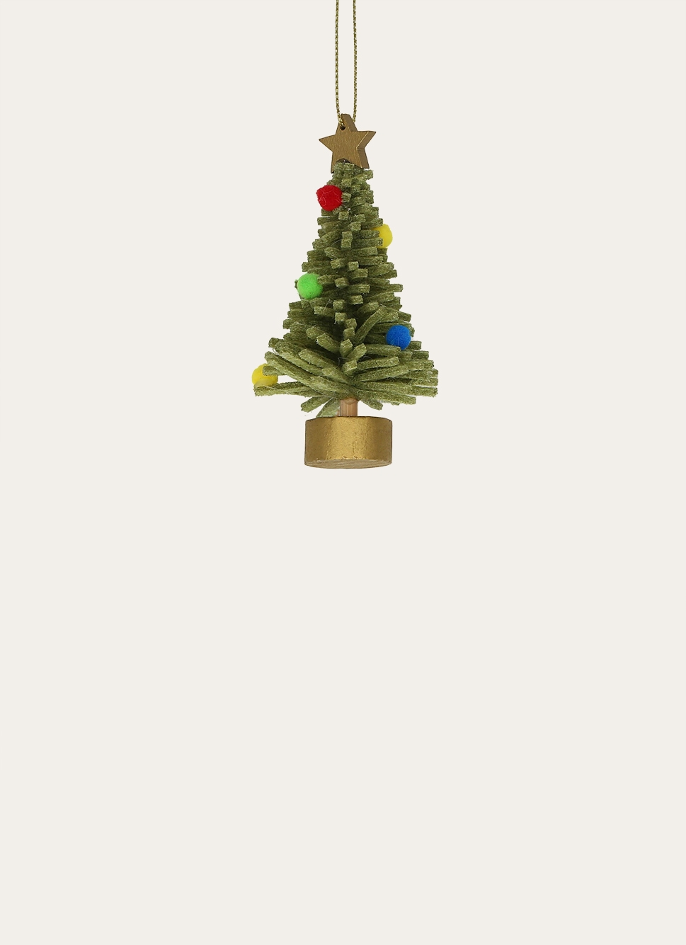 PETIT SAPIN DÉCORÉ EN FEUTRINE à SUSPENDRE VERT CLAIR
