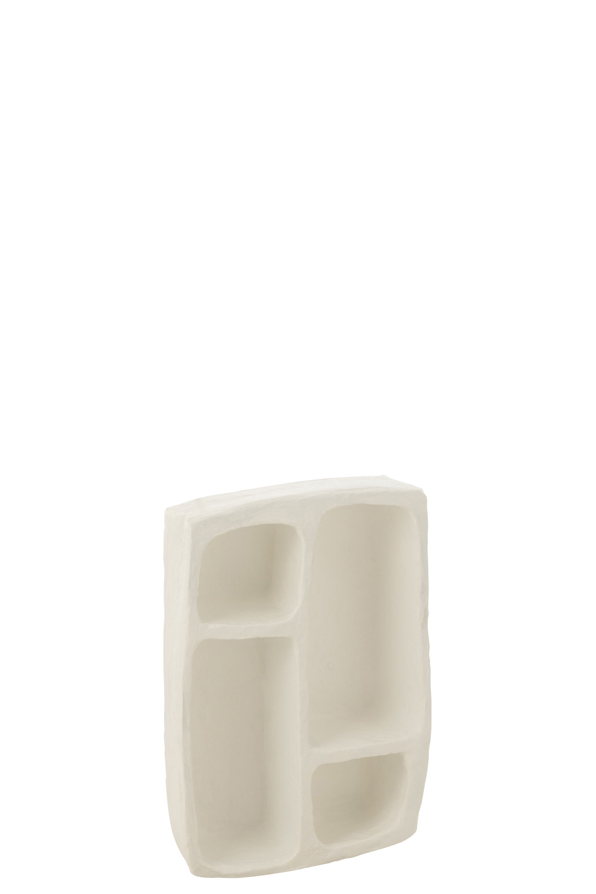 J-Line wandrek Flint - papier maché - wit - small
