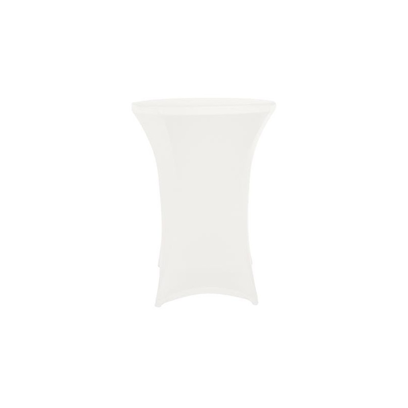 Housse pour mange-debout Ø 80 x 110 cm blanche PEREL