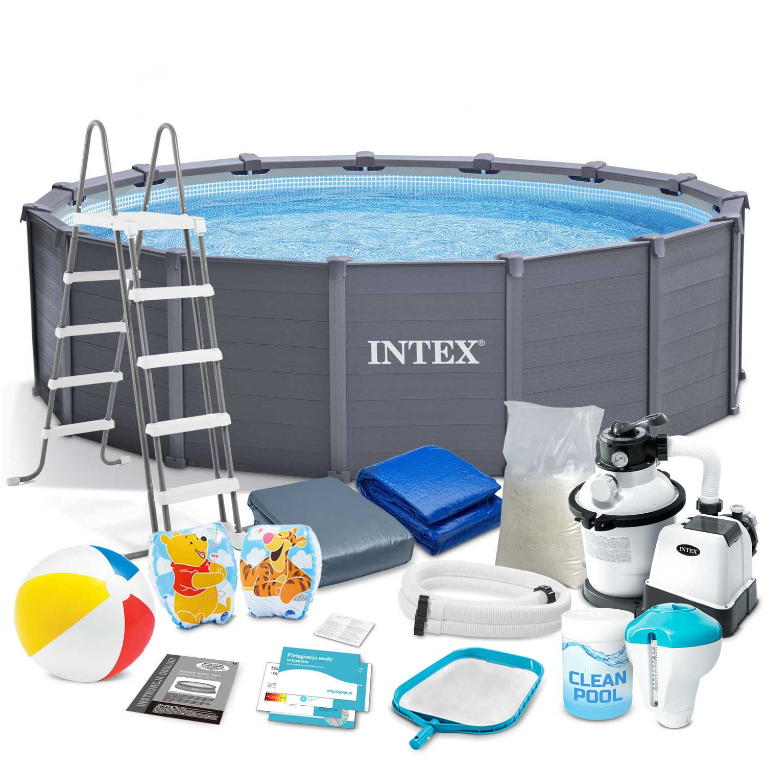 Basen ogrodowy panelowy 478x124cm Intex zestaw 18w1