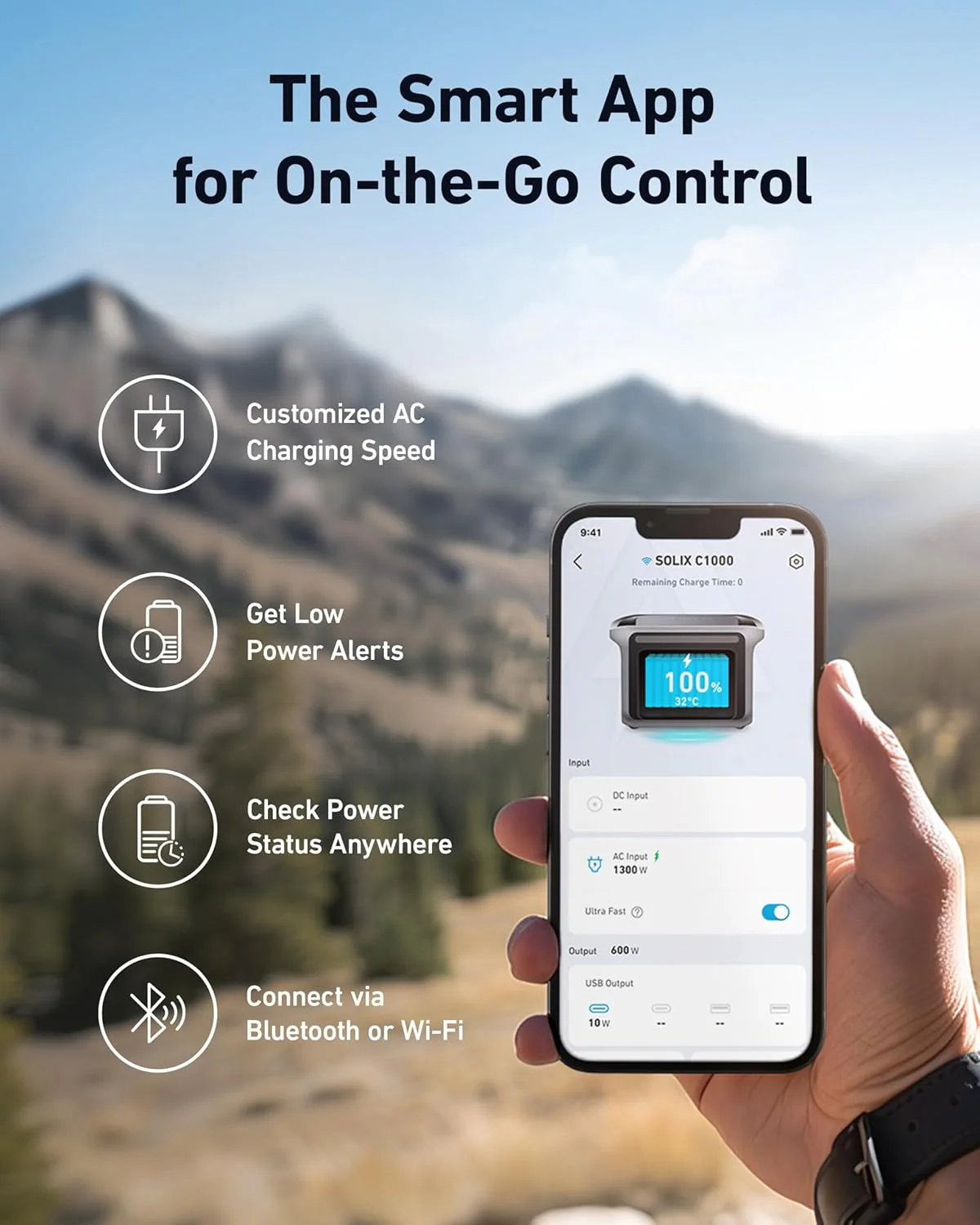 Anker SOLIX C1000 Portable Power Station with 200W Solar Panel, 1800W Solar Generator, 1056wh LFP (LiFePO4) Battery, 6 AC Outlets, Up to 2400W for Home, Power Outages, and Outdoor Camping(Anker SOLIX C1000+200W Solar Panel)