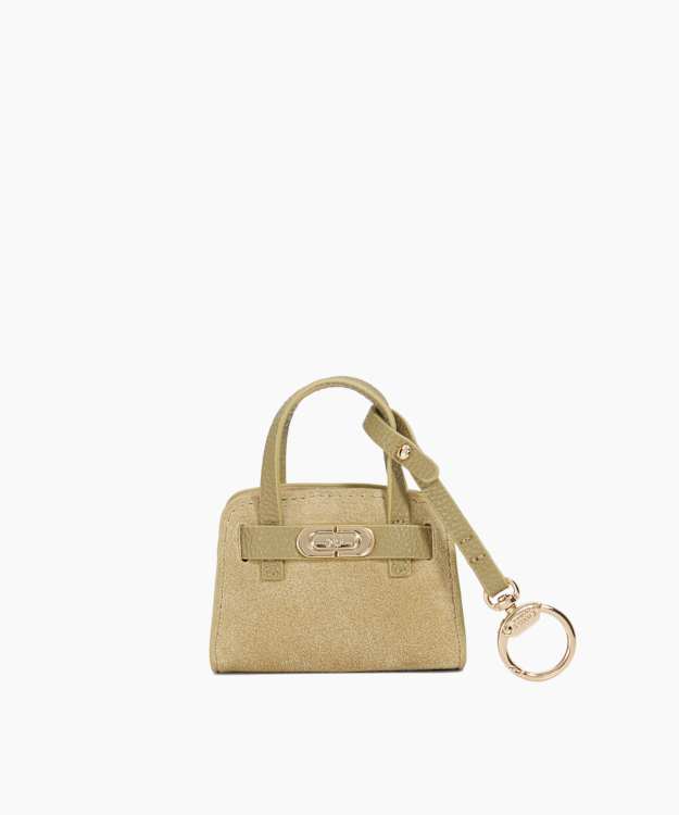 Define XS Bag Charm Khaki - Mini Suede Bag Charm
