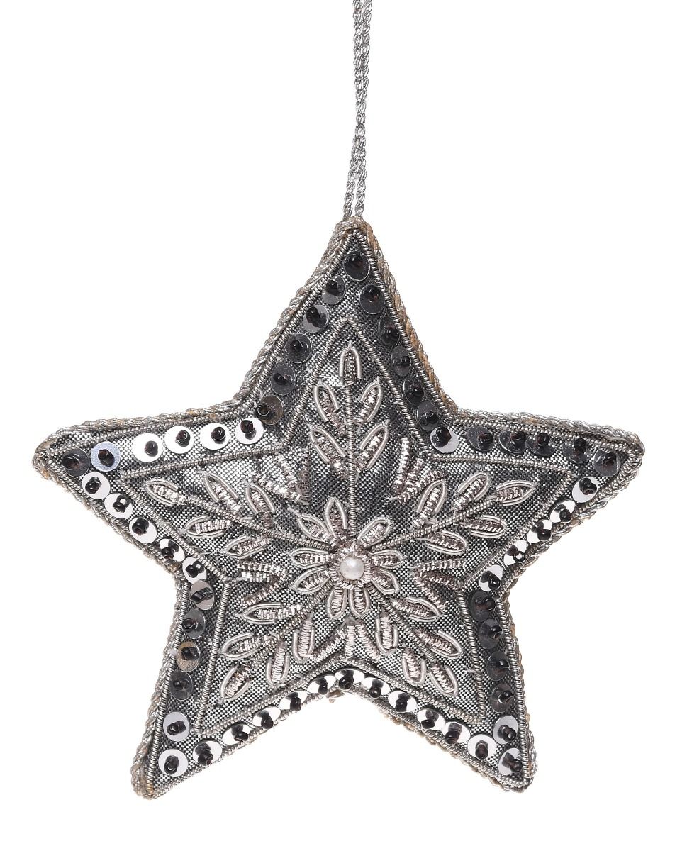 Ornament Haftowana Gwiazda 10cm