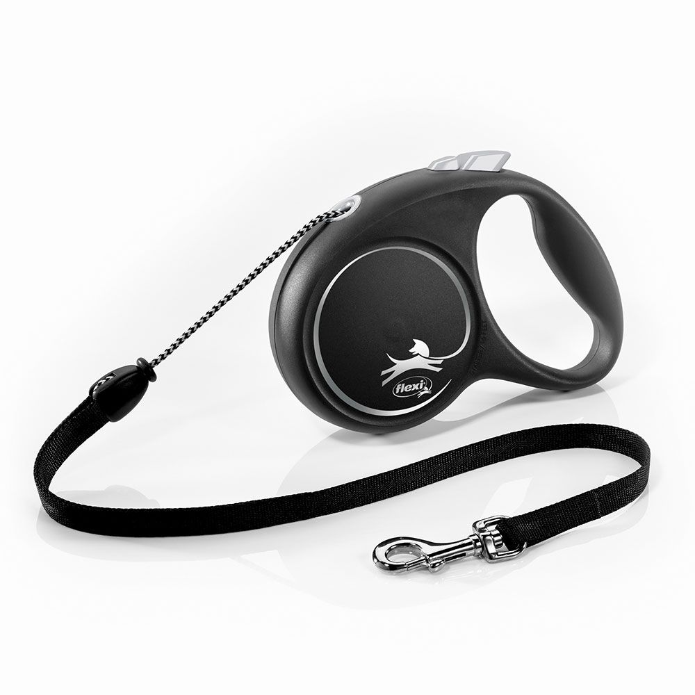 flexi Black Design 5m Rope Lead