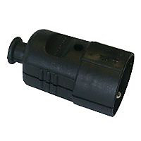 Fiche femelle droite 16A noir glossy Diall
