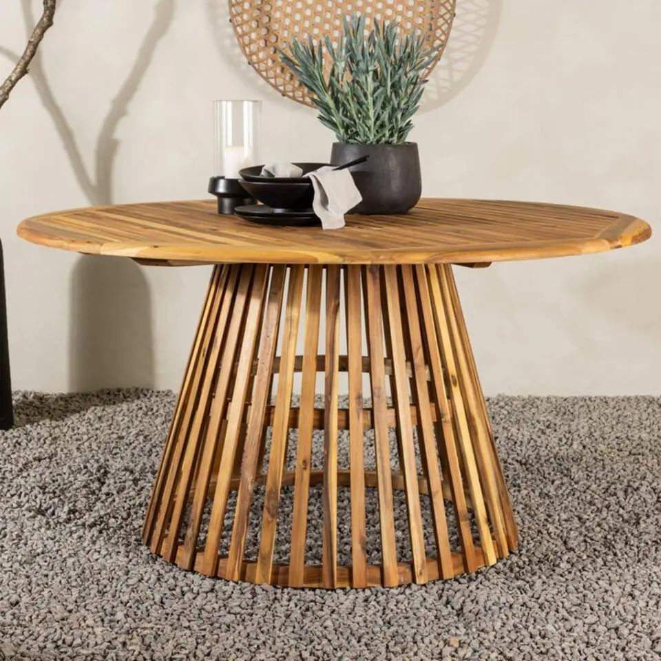 Eettafel Naturel Acaciahout - &Oslash;150x75cm - Tucum&aacute;n