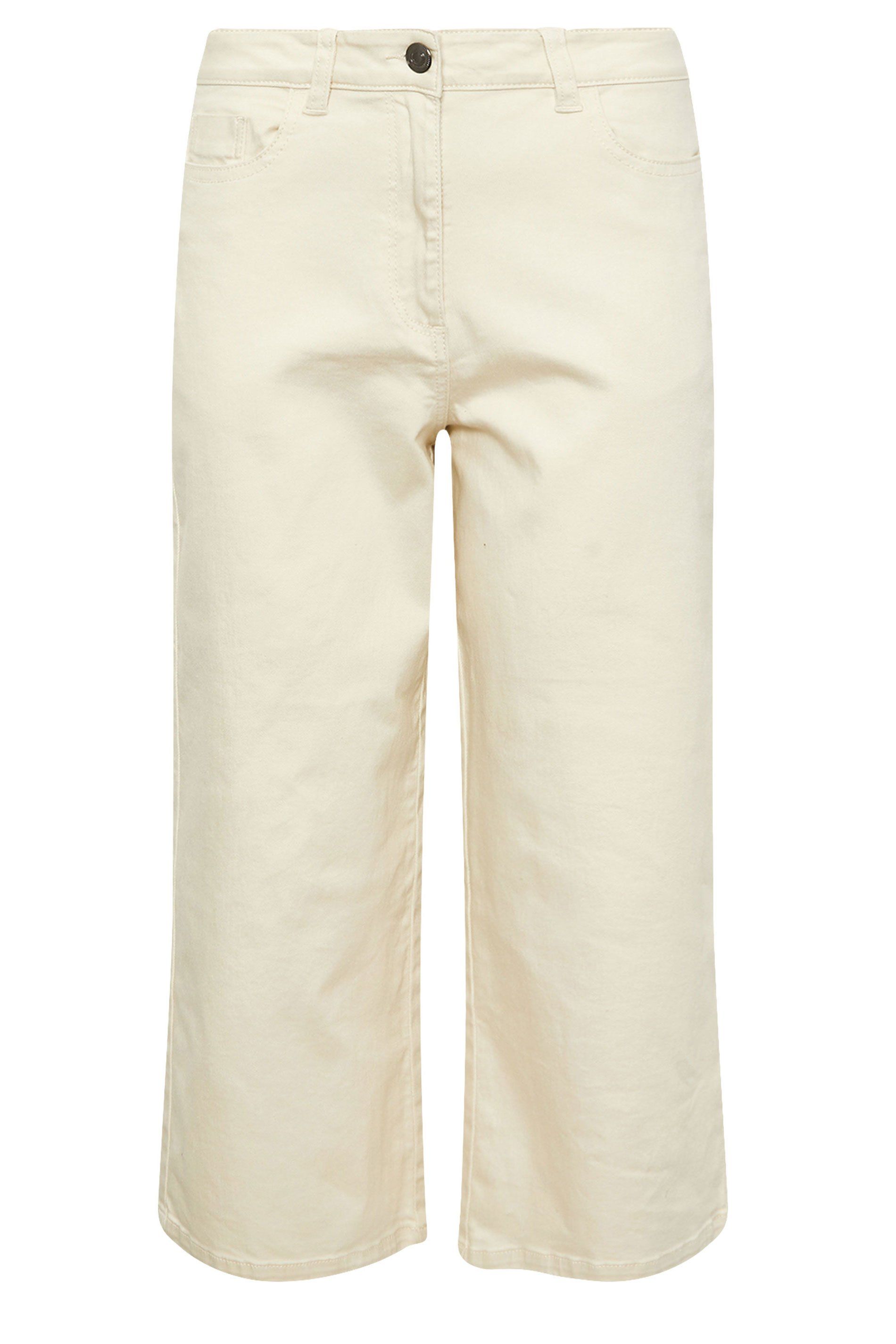 M&Co Light Wash Wide Leg Cropped Jeans