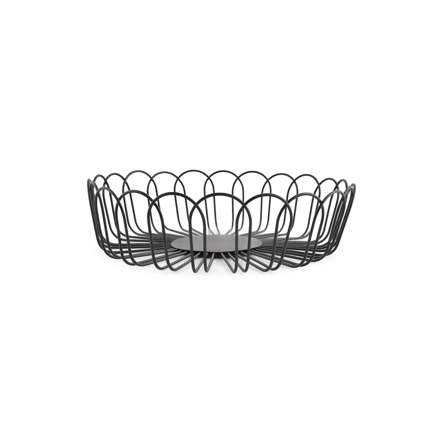 Ona - Draadmand 26,5xH7,5cm zwart Flores