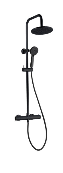 Colonne de douche thermostatique noir Target Essebagno