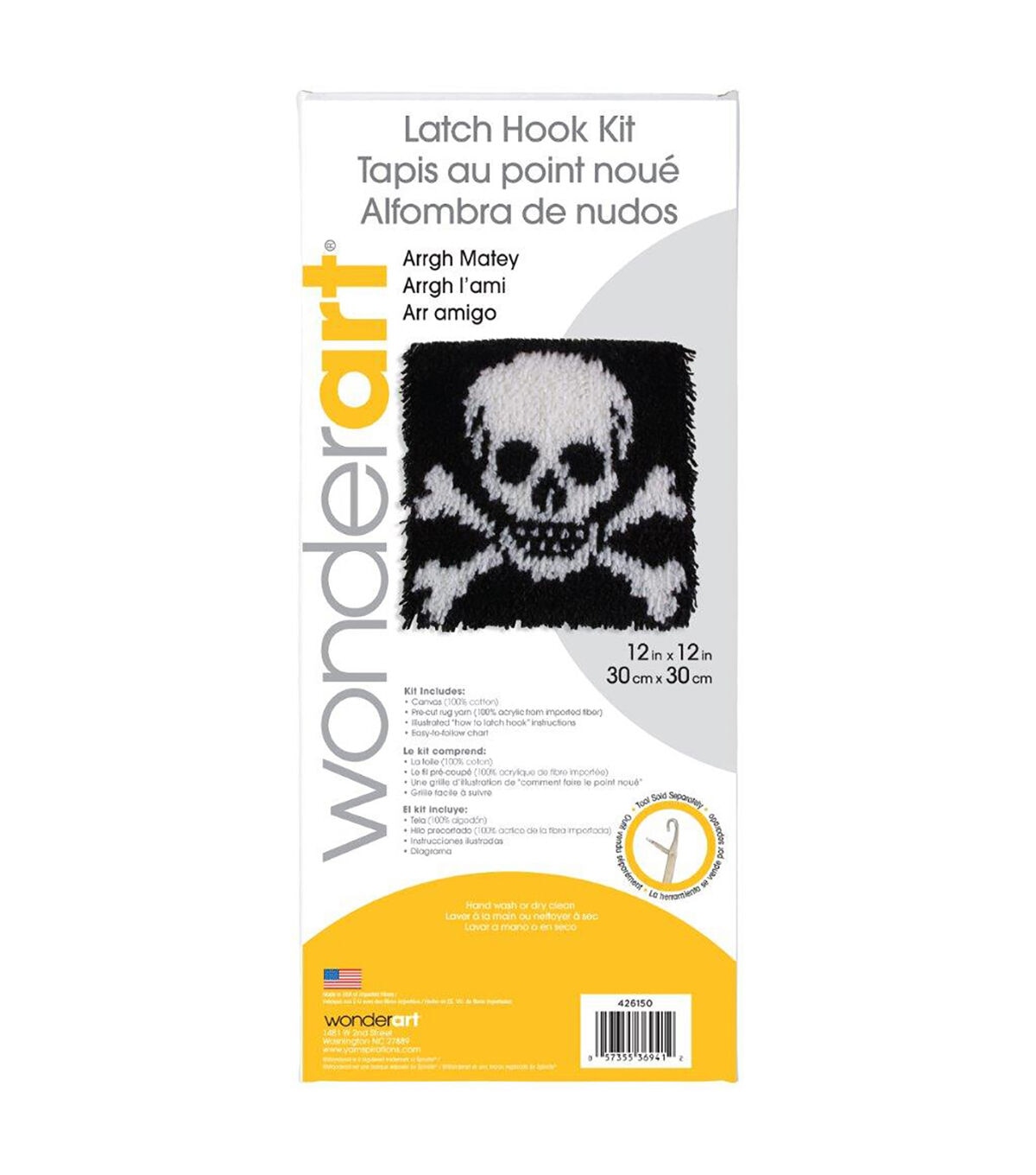 Wonderart Latch Hook Kit 12X12 Aargh Matey