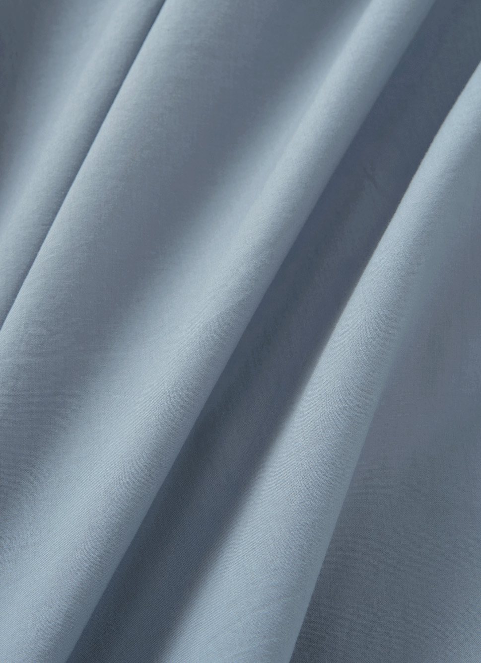 DRAP HOUSSE UNI EN COTON LAVÉ BIO BLEU