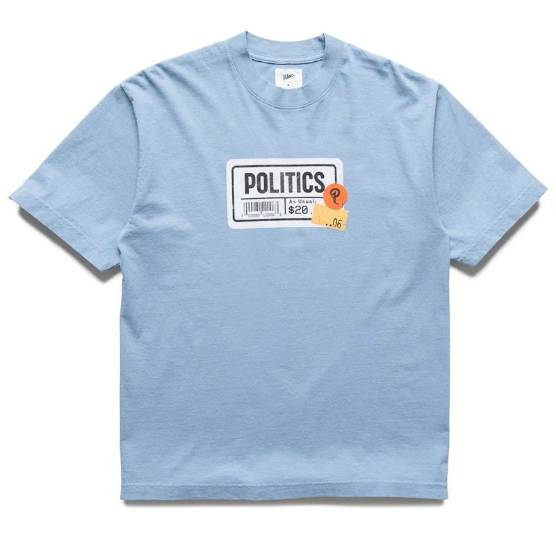 Politics Market Tee - Clear Blue
