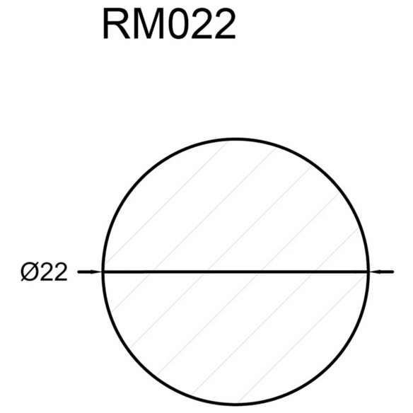 Rundstab, Holzoptik buchenfarben, Holz, LxHxT: 100 x 2,2 x 2,2 cm