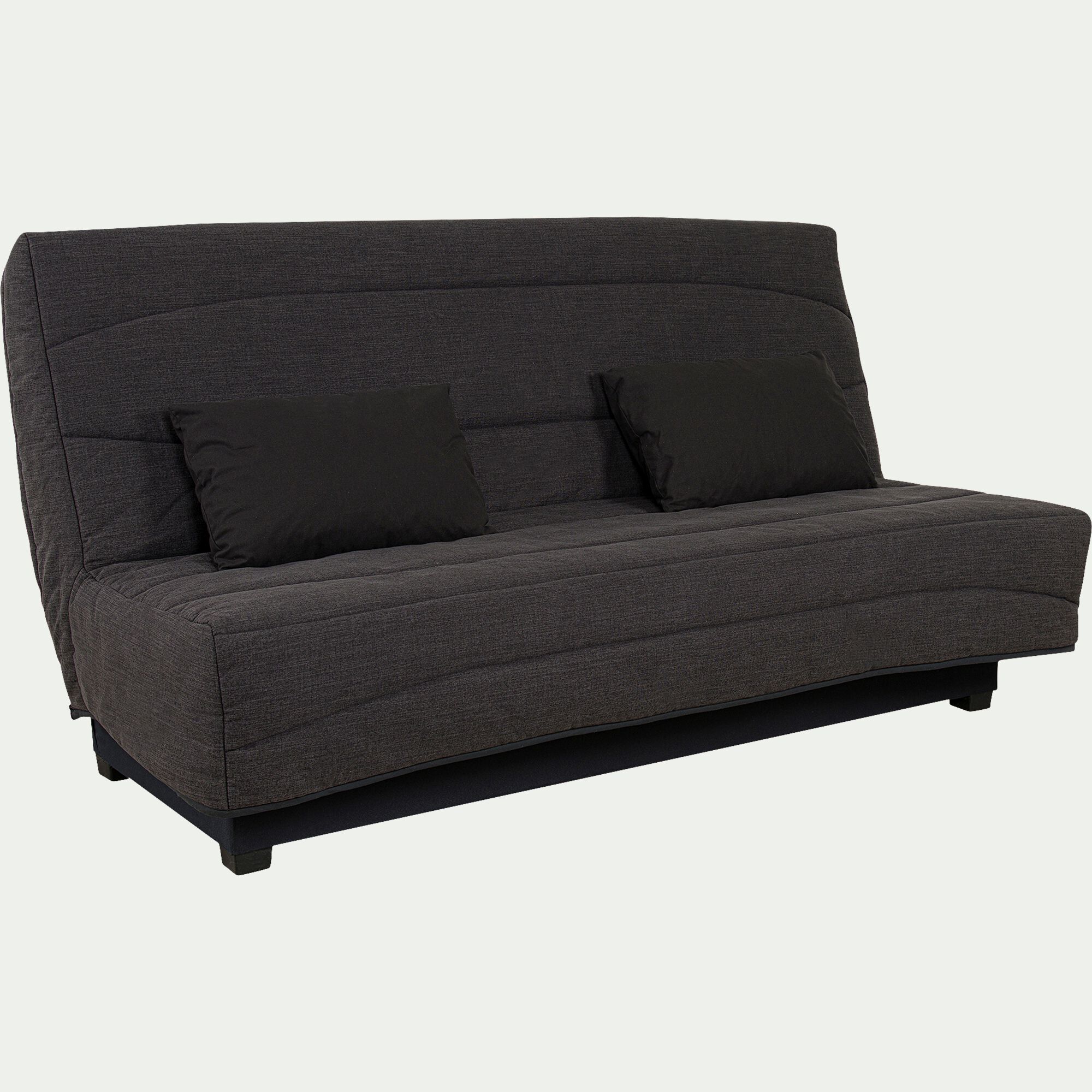 CAPEO - Housse pour clic-clac 130x190cm et 2 housses de coussin - gris anthracite