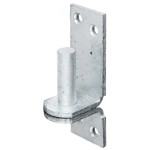 Kloben auf Platte, DI-Haken, Rohstahl, Silber