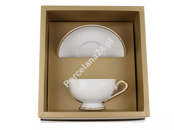 Filiżanka ze spodkiem do herbaty 0,22 L / 14,5 cm Ćmielów - Astra G067 GIFT BOX