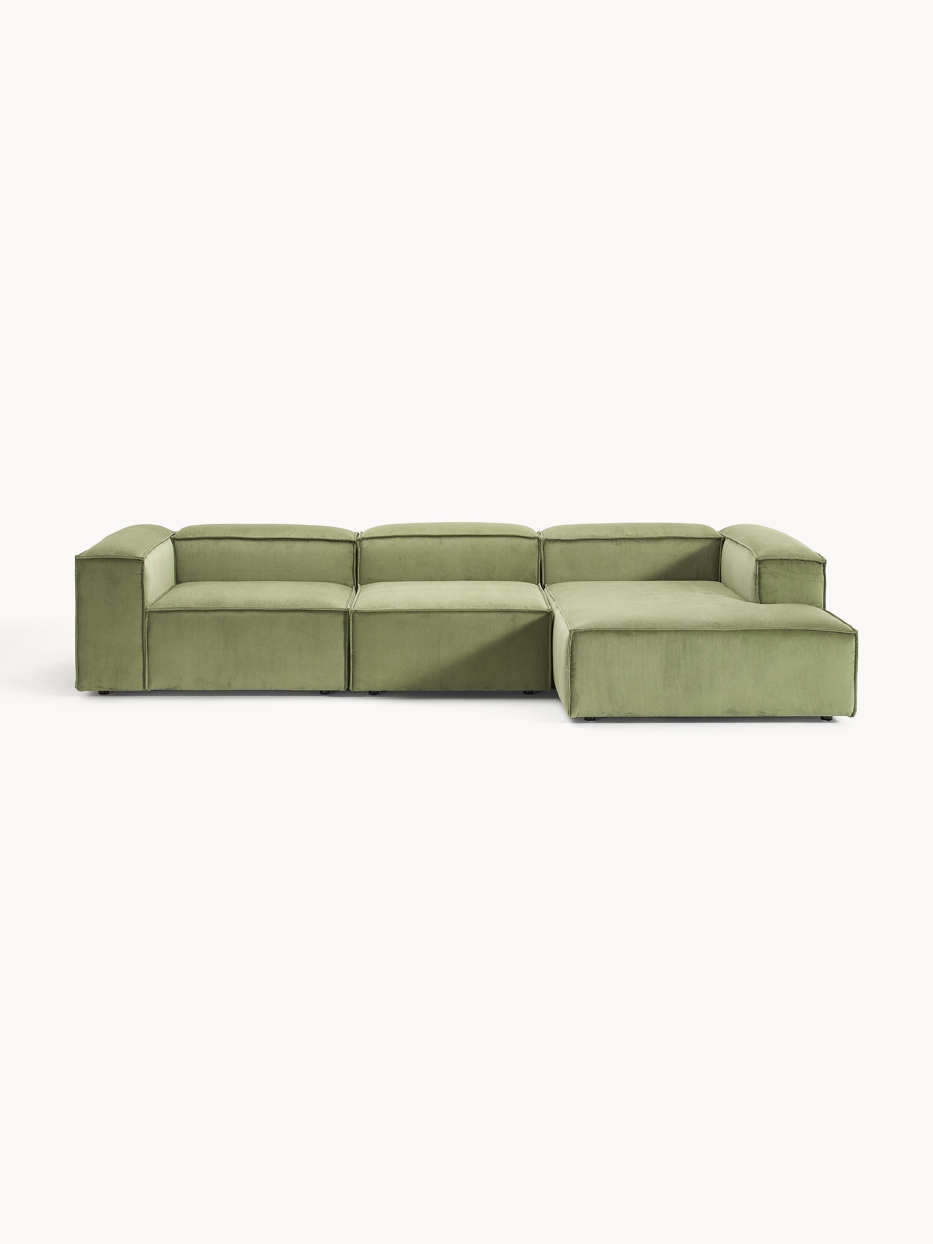 Modulares Ecksofa Lennon (4-Sitzer) aus Cord