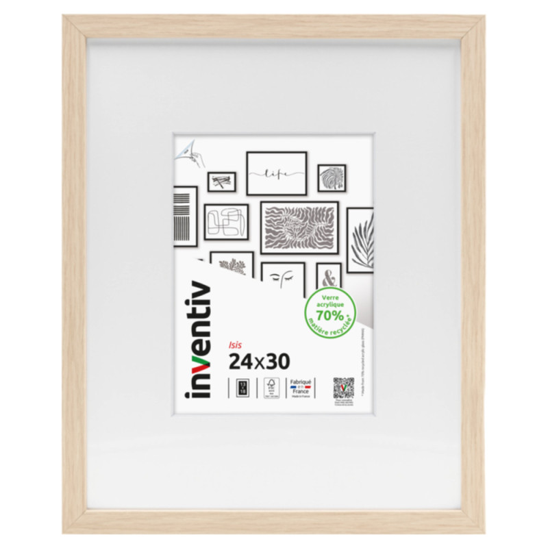 Cadre Isis naturel 24 x 30 cm INVENTIV