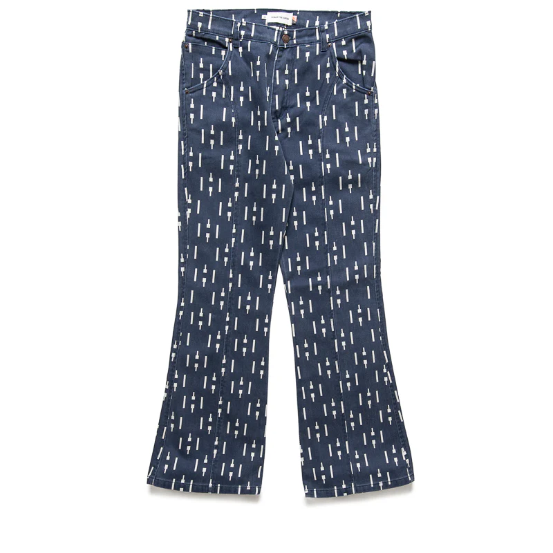 Honor The Gift Denim Riding Flare Pant - Navy