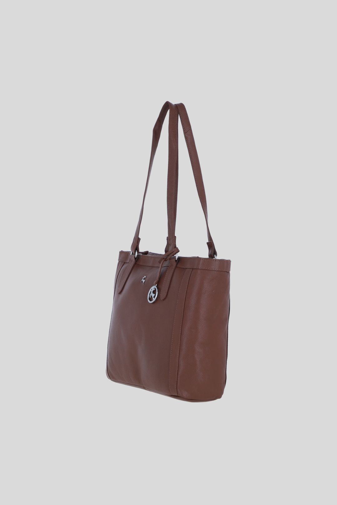 Ashwood Leather Ballina' Genuine Leather Shoulder Bag with Silver Hardware