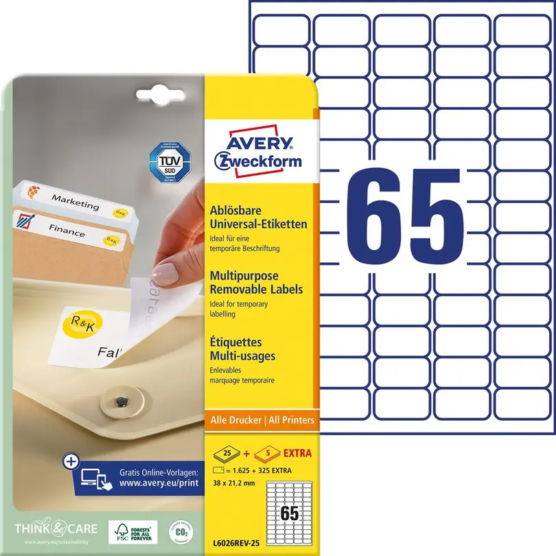 Etiketten 30er-Set L6026REV-25