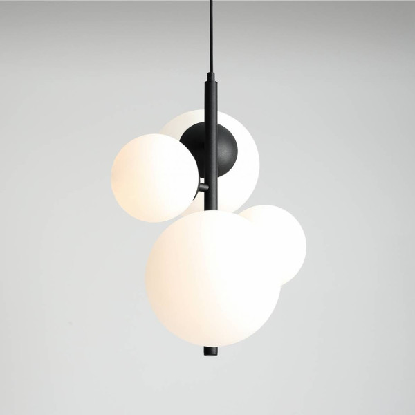 Lampa wisząca czarno-biała Bloom 4xE14x15W wym: 120x46x46 cm Aldex