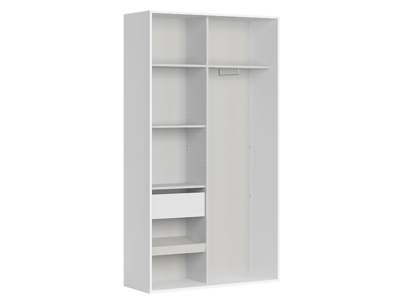 Szafa przesuwna Flex 120 cm z lustrem biała