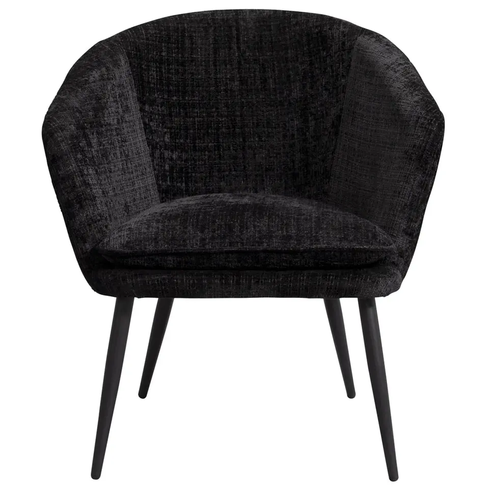 Fauteuil Cloe - stof - zwart
