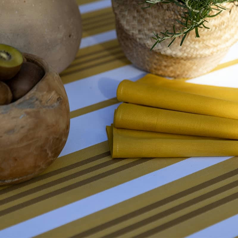 ENEA - Serviette de table coton jaune 50x55 cm